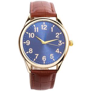 Mens Gold-Tone Navy Sunray Dial Watch - 50601G-07-J16