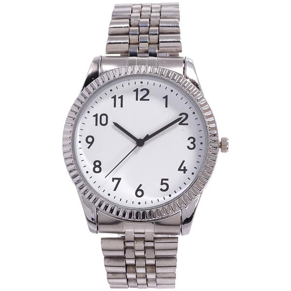 Mens Silver Coin Edge Adjustable Bracelet Watch - 50650S-07-H28 alternate view