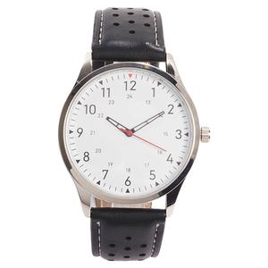 Mens Silver Case & Bezel Watch with White Dial - 50734S-07-H02