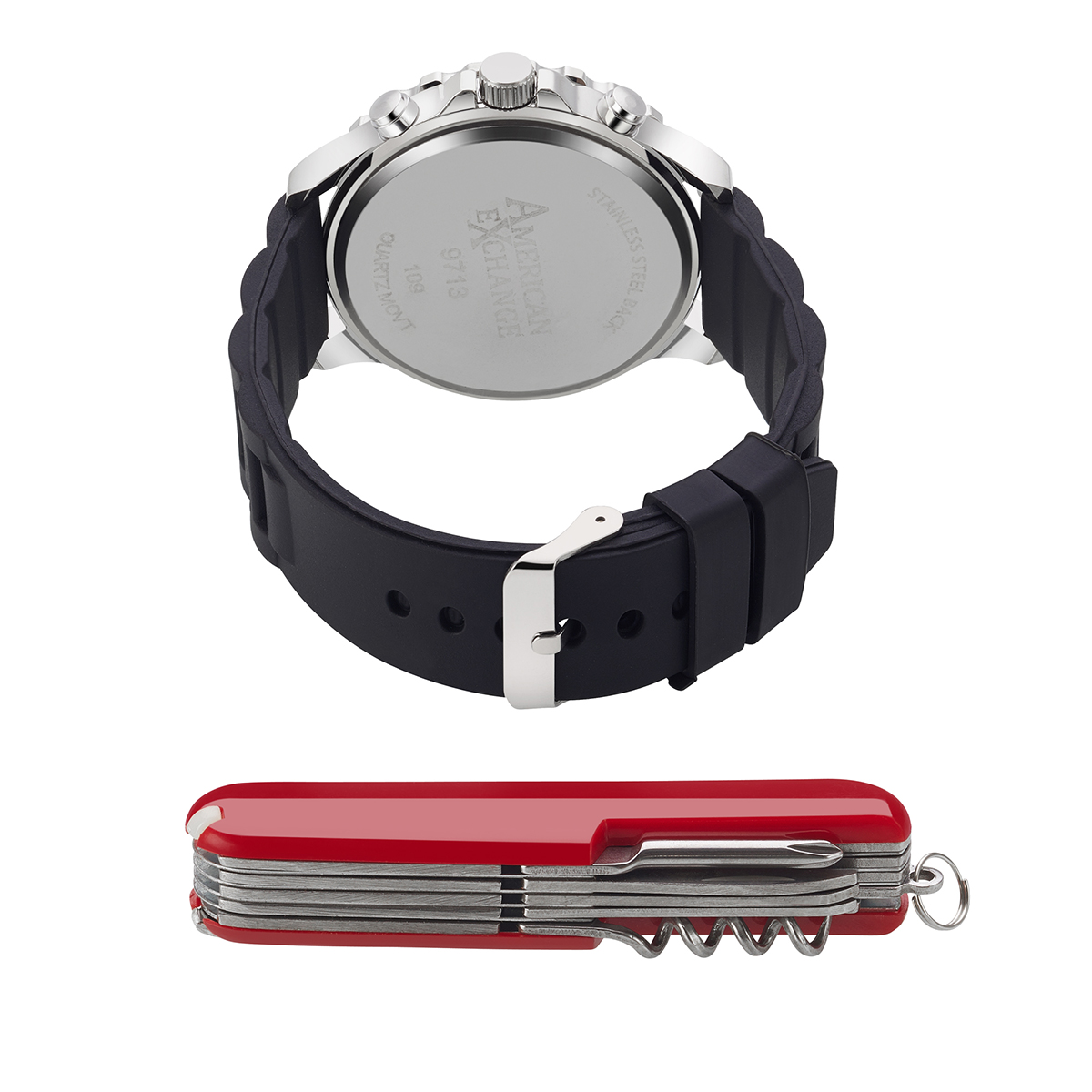 Mens American Exchange Silver-Tone Watch Set - 9713S-42-G02971