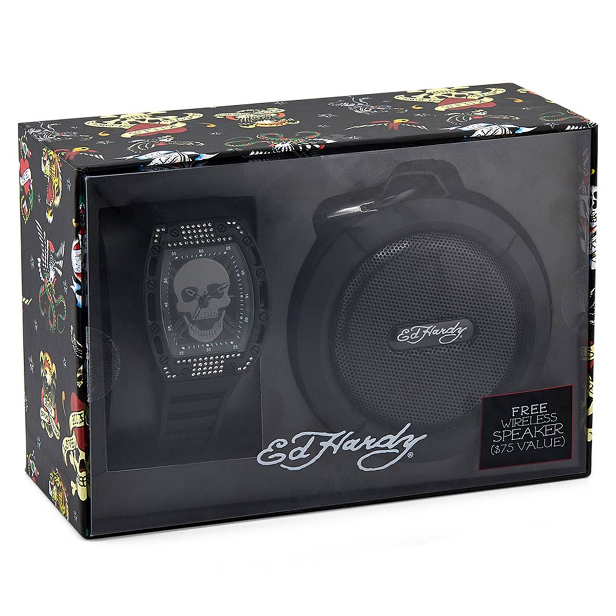 Mens Ed Hardy Watch & Speaker Set - M0198B-07-G02