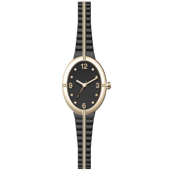 Womens Gold-Tone Black Sunray Dial Watch - 13639G-07-G50