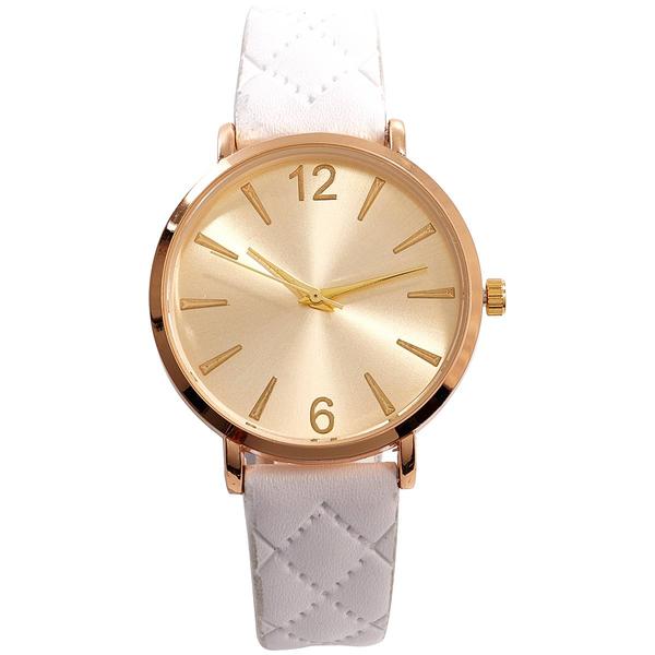 Womens Gold-Tone Sunray Dial Textured Band Watch - 14911G-07-A03