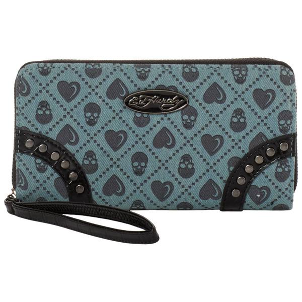 Womens Ed Hardy Elsa Zip-Around Wallet
