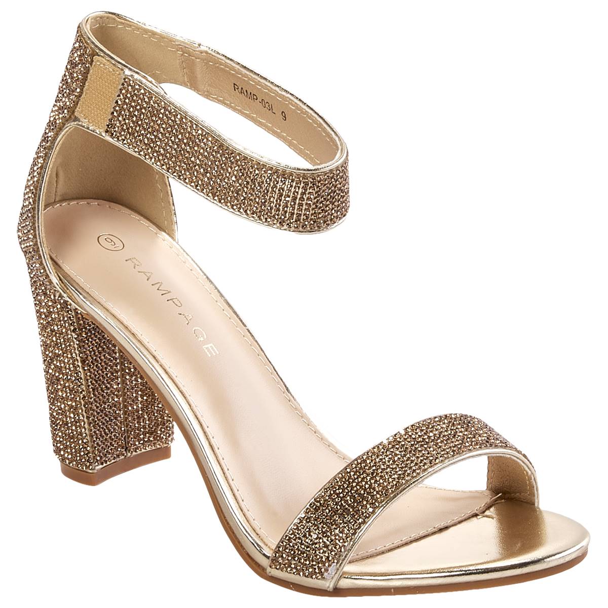 Womens Rampage Glitter Dress Sandals