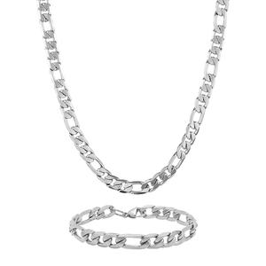Mens Gentlemens Classics(tm) Curb Necklace & Bracelet Set