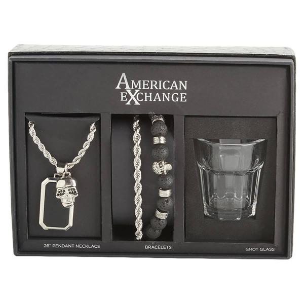 Mens Gentlemen's Classics(tm) Necklace/Bracelet/Shot Glass Set