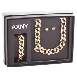 Mens Gentlemen's Classics(tm) Gold Necklace/Bracelet/Earring Set
