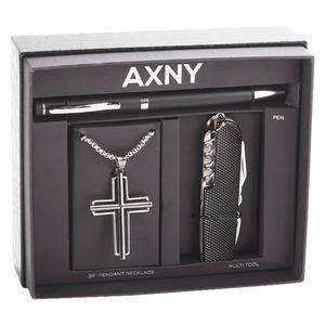 Mens Gentlemen's Classics(tm) Stainless Steel Necklace/Tool/Pen Set