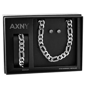 Mens Gentlemen's Classics(tm) Figaro Chain/Bracelet/Earring Set