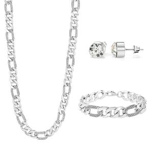 Mens Gentlemen's Classics(tm) Figaro Chain/Bracelet/Earring Set alternate view