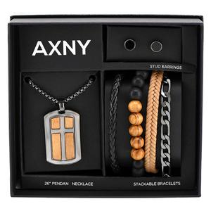 Mens Gentlemen's Classics(tm) ID Tag Pendant/Bracelet/Earrings Set
