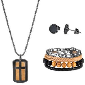 Mens Gentlemen's Classics(tm) ID Tag Pendant/Bracelet/Earrings Set alternate view