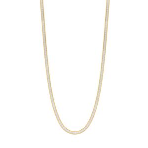 Gold Classics(tm) 24kt. Gold Over Silver Herringbone Bracelet