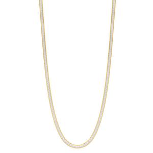 Gold Classics(tm) 24kt. Gold Over Silver Herringbone Necklace