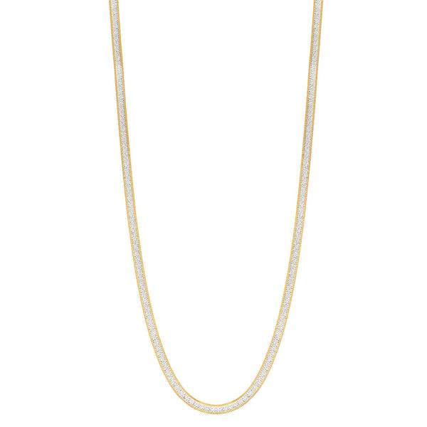 Gold Classics(tm) 24kt. Gold Over Silver Herringbone Necklace