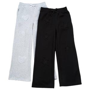 Girls (7-14) 1st Kiss(R) 2pk. Star/Heart Patch Wide Leg Sweatpants