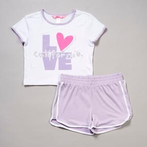 Girls (7-14) 1st Kiss(R) Love California Tee w/ Shorts alternate view