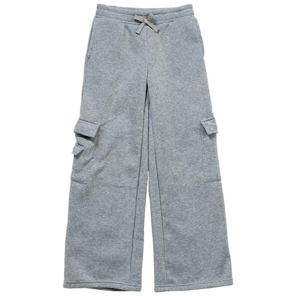 Girls (7-14) 1st Kiss(R) Wide Leg Cargo Sweatpants - Heather Grey alternate view