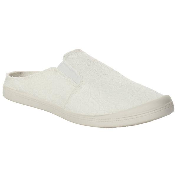 Womens Jellypop Wise White Lace Mule Sneakers