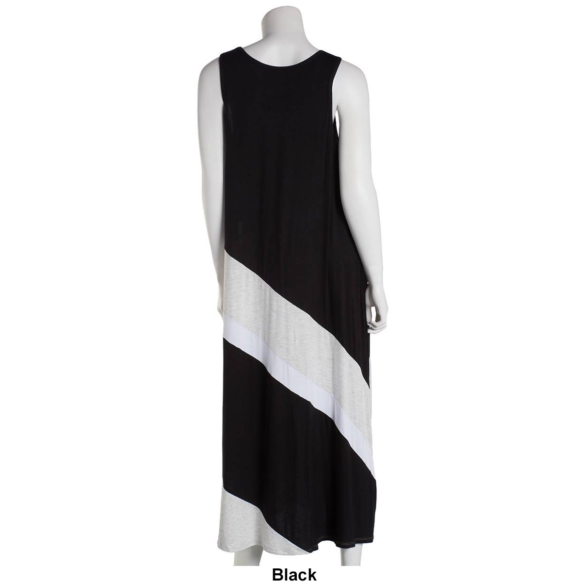 Womens DKNY Sleeveless Color Block Midi Nightgown