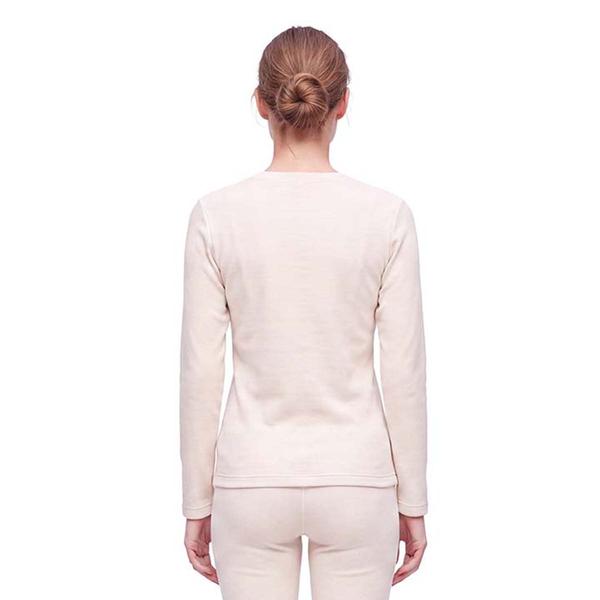 Womens LANDS' END Long Sleeve Solid Fleece Crew Neck Top alternate view