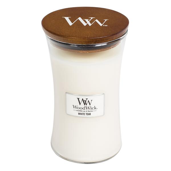 WoodWick(R) 21.5oz. White Teak Jar Candle