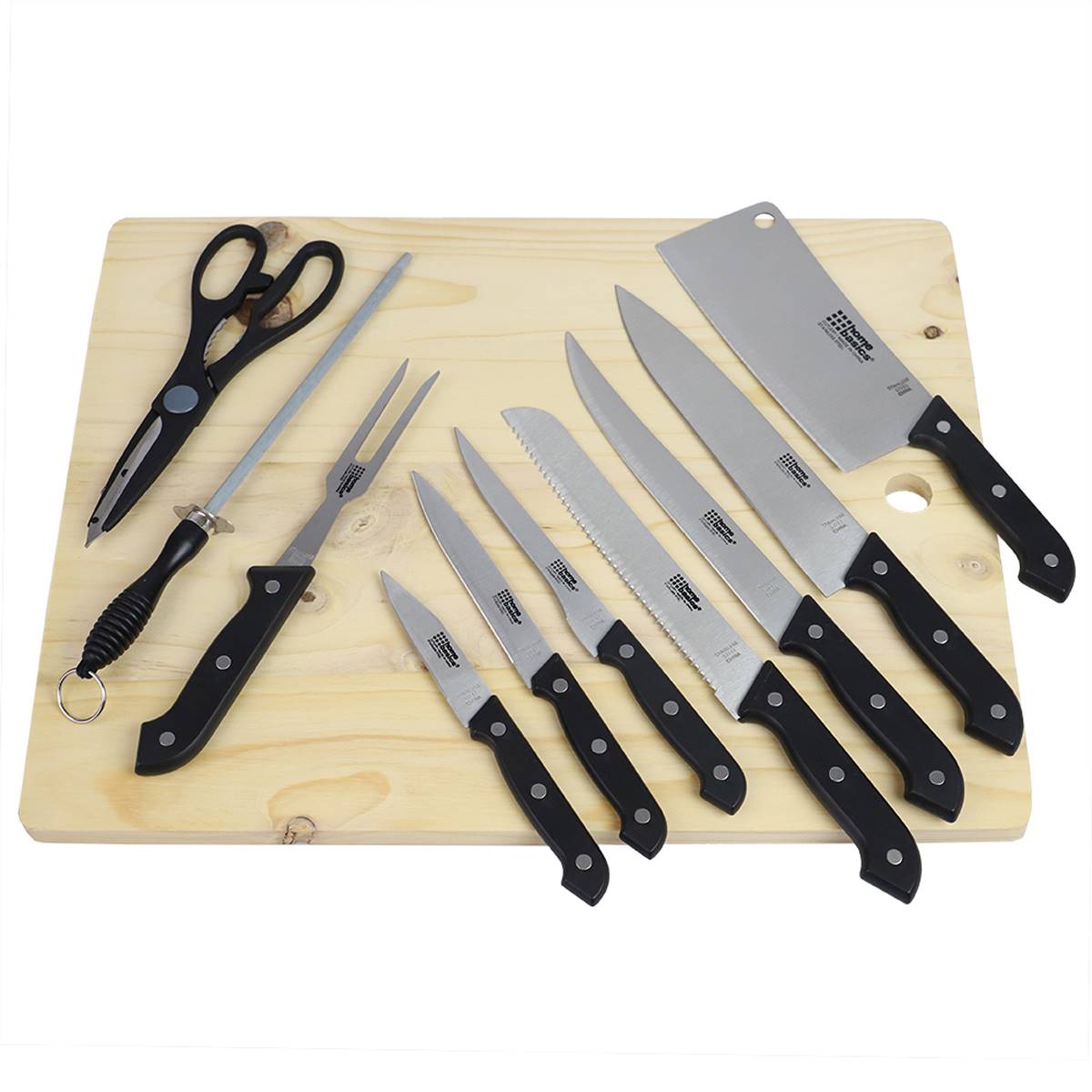 Home Basics 10pc. Knife Set With Cutting Board