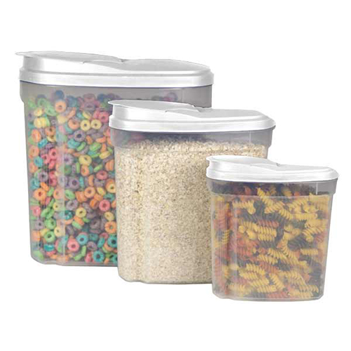 Home Basics 3pc. Plastic Cereal Container Set
