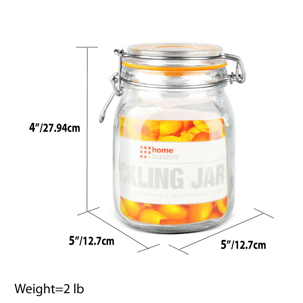 Home Basics 34oz. Glass Jar