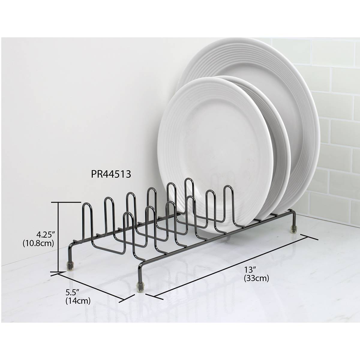 Home Basics Onyx Plate Rack