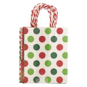 White Multicolor Medium Craft Print Paper Gift Bags - 8pk.