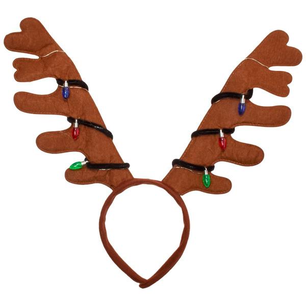 Reindeer Light Up Headband with Rope Lights