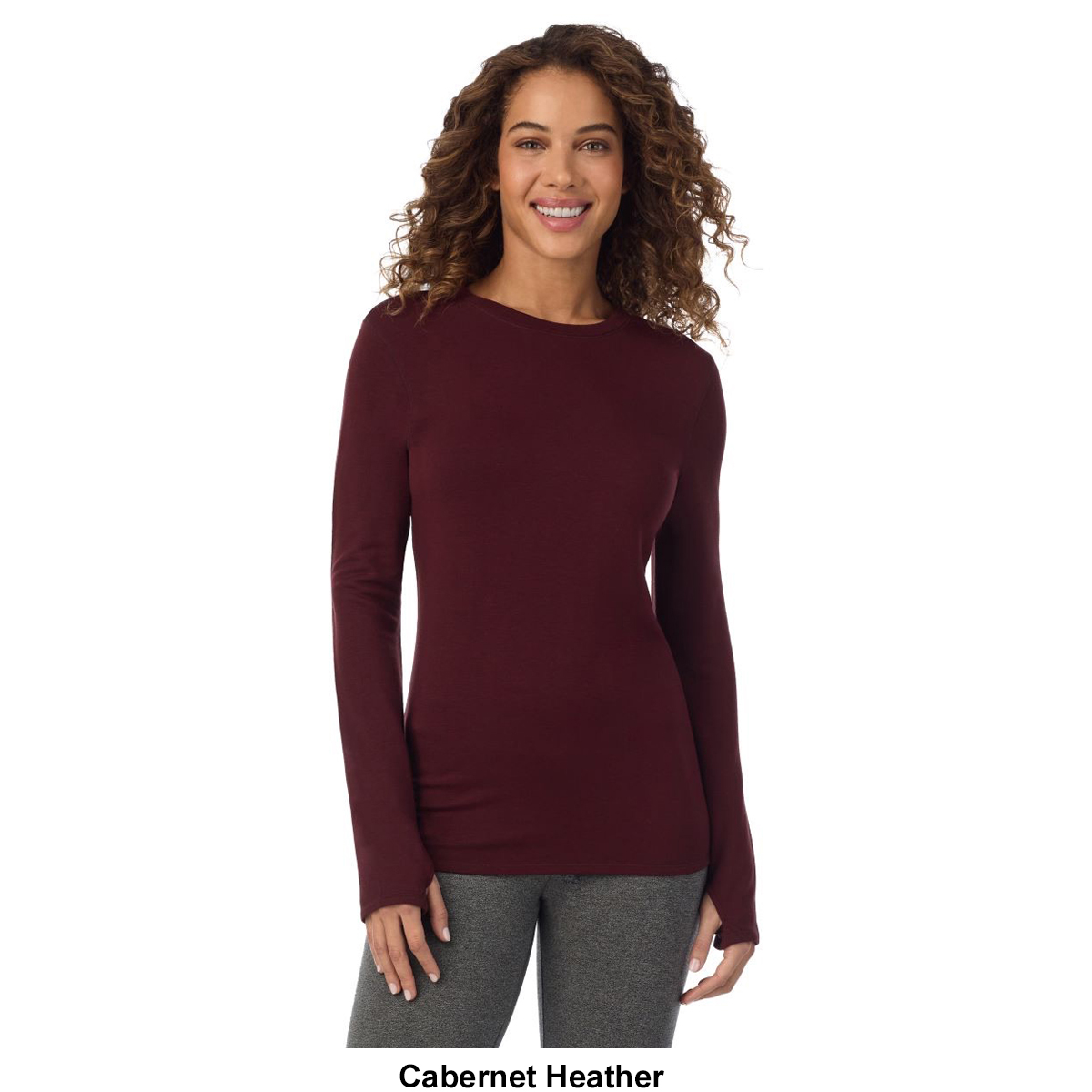 Womens Cuddl Duds Ultra Cozy Long Sleeve Crew Top