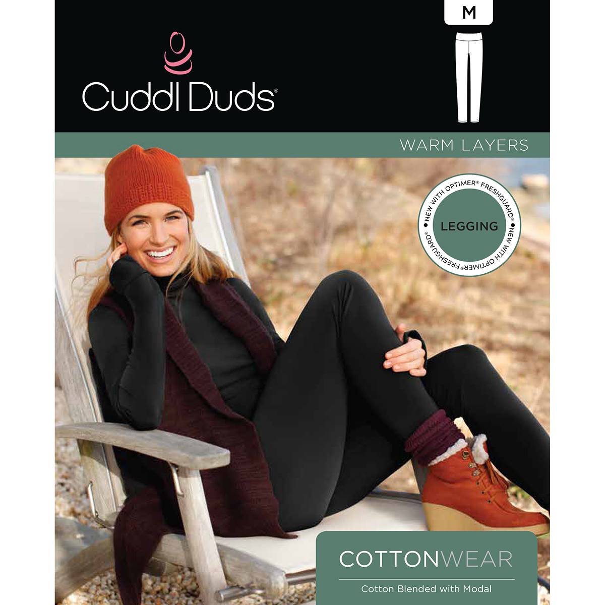 Womens Cuddl Duds(R) Cottonwear Thermal Leggings
