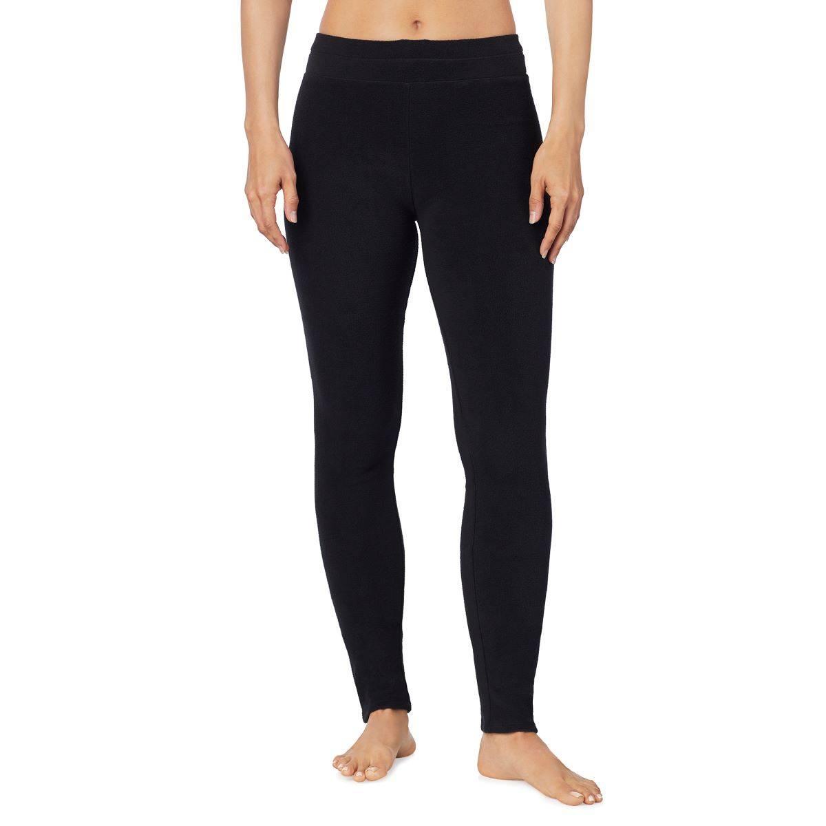 Cuddl Duds Fleecewear With Stretch Thermal Legging, Medium, Black
