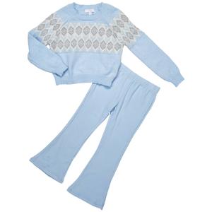 Girls (4-6x) BTween(R) Chenille Sweater & Ribbed Legging Set