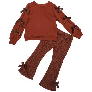 Girls (4-6x) BTween(R) Fleece Lined Crew w/ Flare Legging Set alternate view