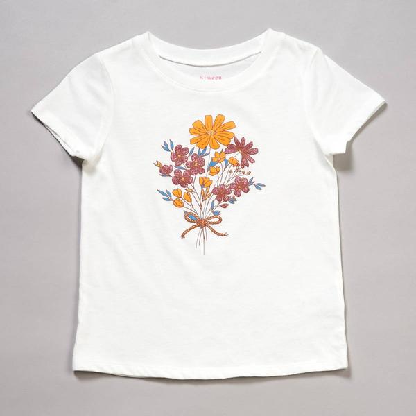 Girls (7-16) Btween(R) Short Sleeve Glitter Flower Tee