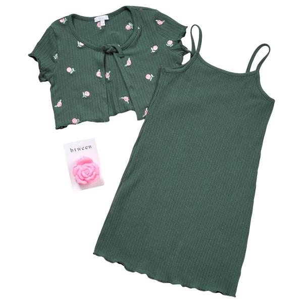 Girls (7-12) BTween(R) Flower Shrug w/ Tank Dress alternate view
