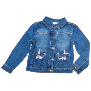 Girls (7-16) BTween(R) Long Sleeve Unicorn Denim Jacket alternate view
