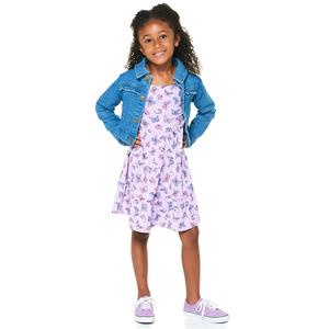 Girls (4-6x) BTween(R) Tiered Yummy Butterfly Dress w/ Denim Jacket