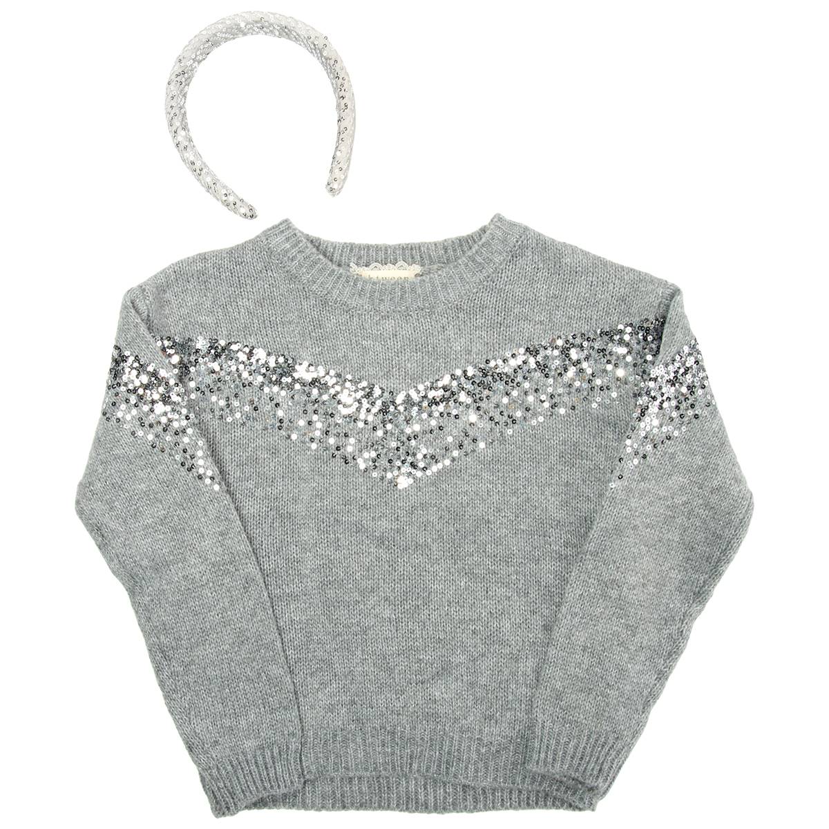 Girls (7-12) BTween(R) Chevron Sequin Knit Sweater