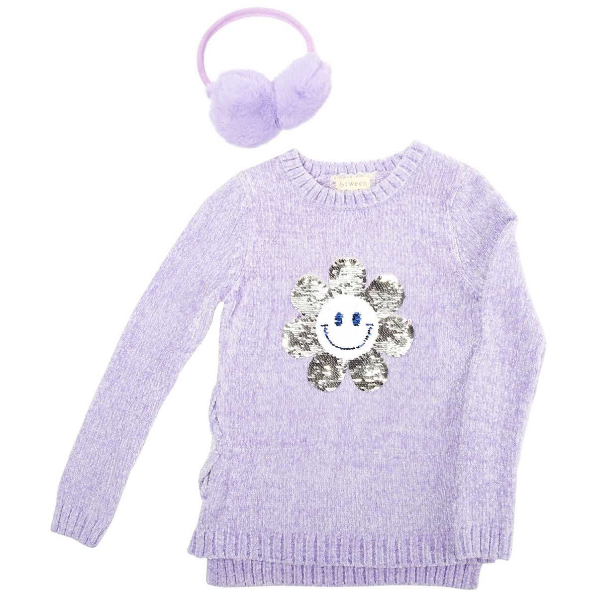 Girls (7-12) BTween(R) Lattice Side Chenille Sweater