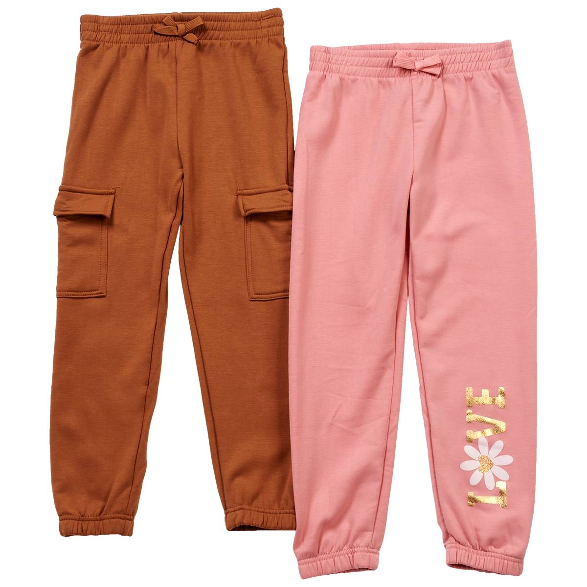 Girls (7-12) BTween(R) 2pk. Love Daisy & Cargo Sweatpants