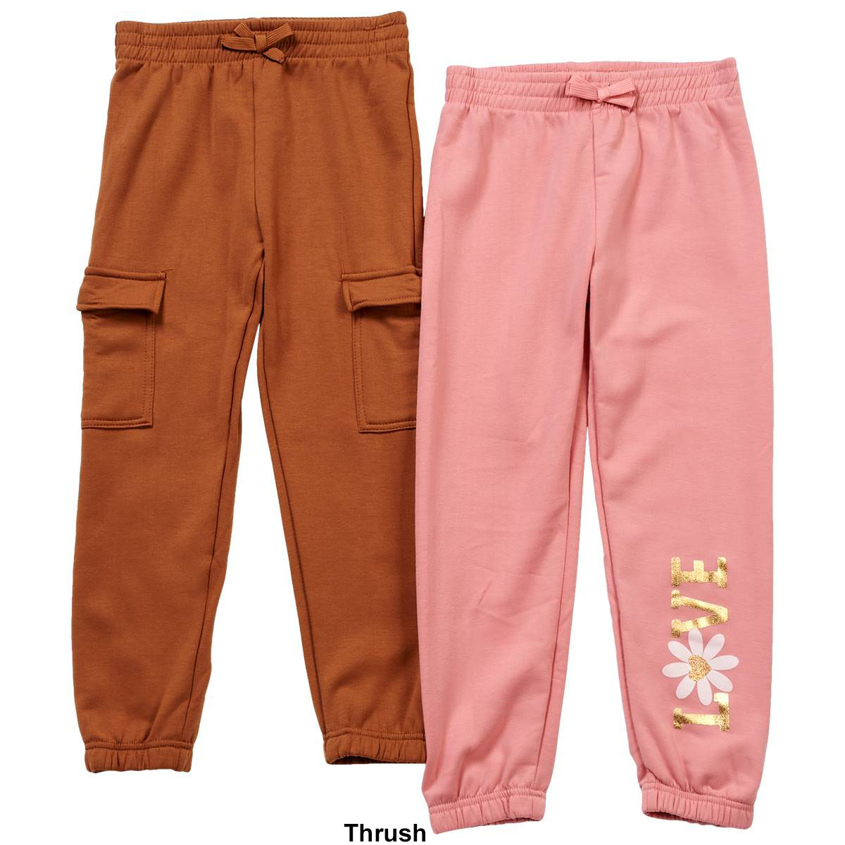 Girls (7-12) BTween(R) 2pk. Love Daisy & Cargo Sweatpants