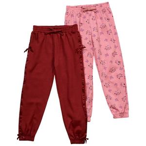 Girls (7-12) BTween(R) 2pk. Solid Bow & Floral Joggers