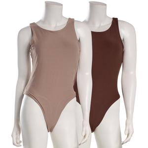 Juniors Pink Rose 2pk. Double Layer Crew Neck Bodysuits