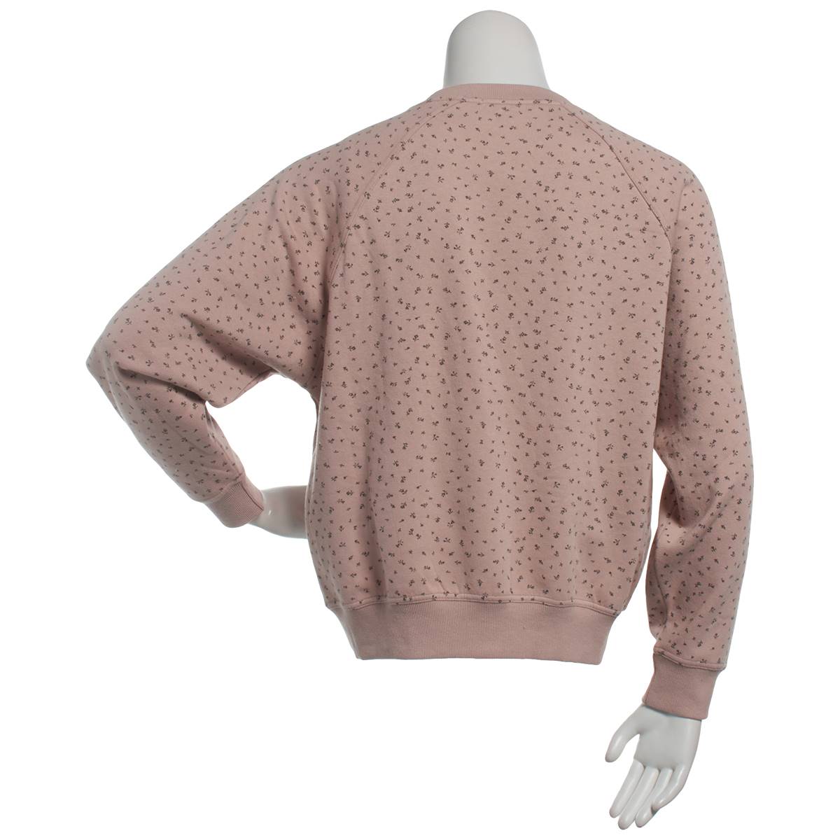 Juniors Pink Rose Le Fleur Pullover Sweatshirt