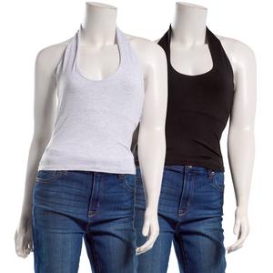 Juniors Pink Rose 2pk. Halter Top alternate view